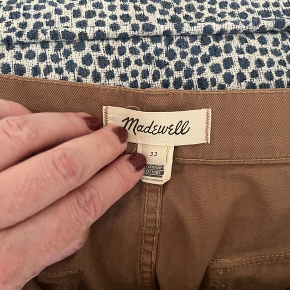 MADEWELL The Perfect Vintage Straight Workwear Pant size 33 *small tear* - Picture 4 of 7